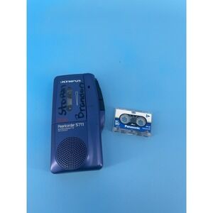 Olympus Pearlcorder S711 Microcassette Recorder Tested Works w/ MC-90 Tape